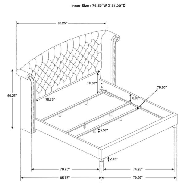 Melody - Upholstered Wingback Bed - Image 14