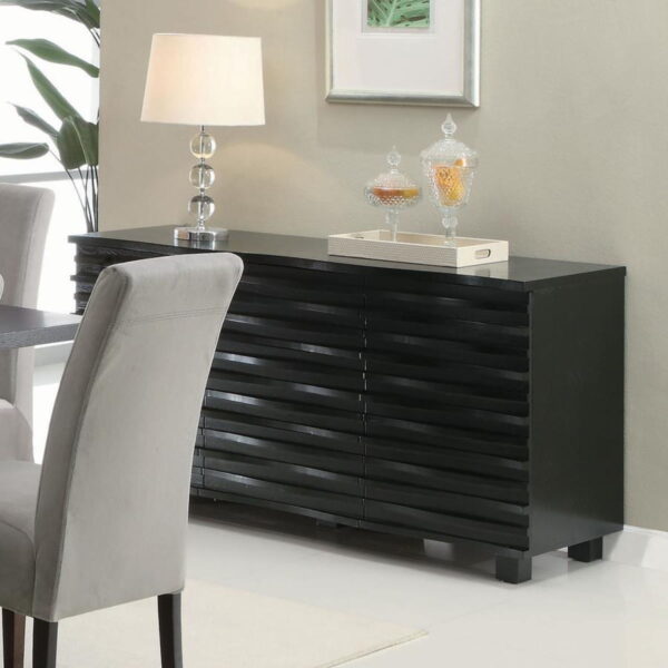 Stanton - 3-Drawer Sideboard Buffet Storage Cabinet - Black - Image 5