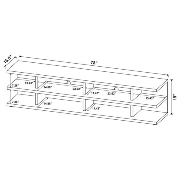 Cartmill - 78" 2-Tier TV Stand Media Console - Image 3