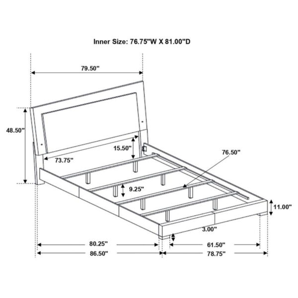 Felicity - Wood LED Panel Bed - Image 15
