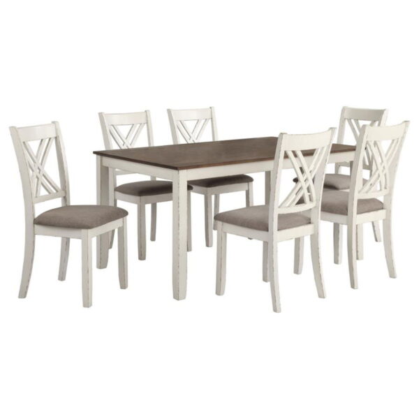 Fortress - 7 Piece Rectangular Dining Set - Vintage Vanilla - Image 13
