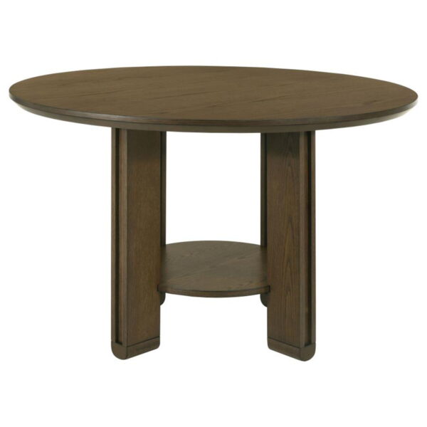 Ottowa - 5 Piece Round Wood Dining Room Table Set - Brown - Image 12