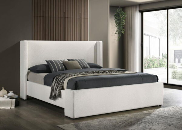 Alamosa - Boucle Upholstered Wingback Bed - Image 7