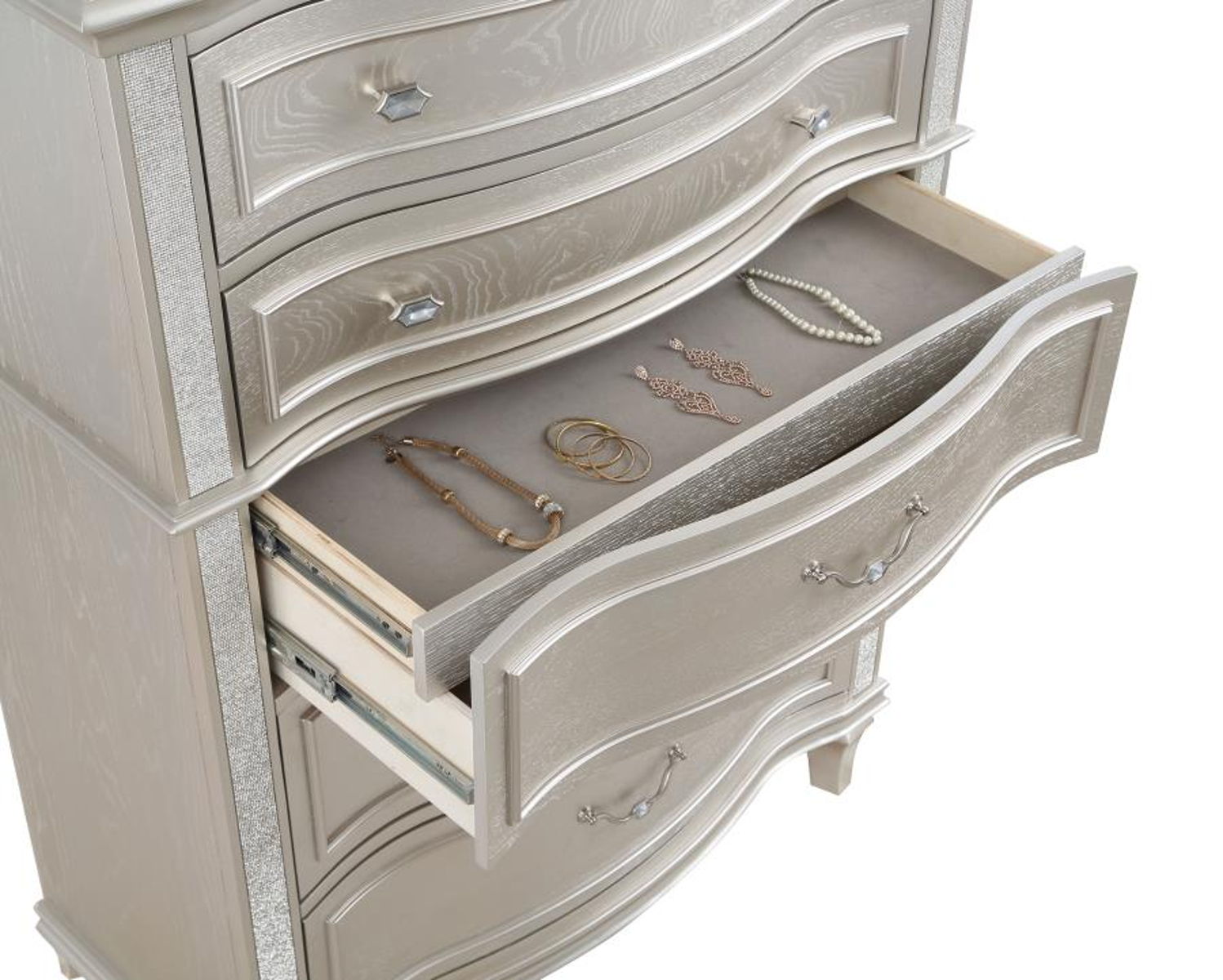 Evangeline - 6-Drawer Bedroom Chest - Silver Oak - Image 2