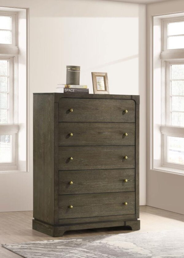 Gran Park - 5-Drawer Bedroom Chest Of Drawers - Dark Cocoa - Image 7