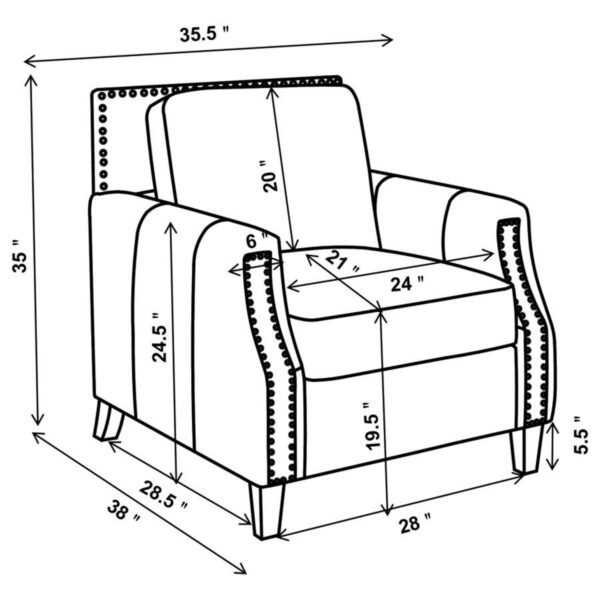 Leaton - Upholstered Recessed Arm Sofa Set - Image 28