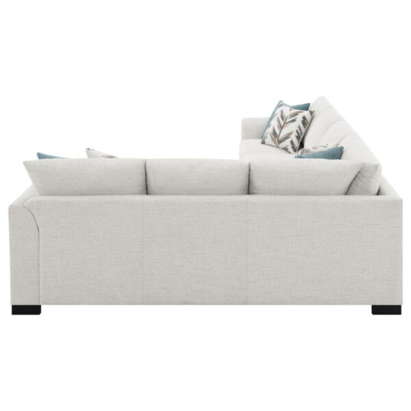 Ashford - Chenille Upholstered Sleeper Sectional Sofa - Greige - Image 11