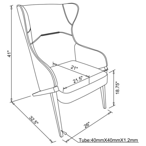 Walker - Upholstered High Wingback Accent Chair - Image 6