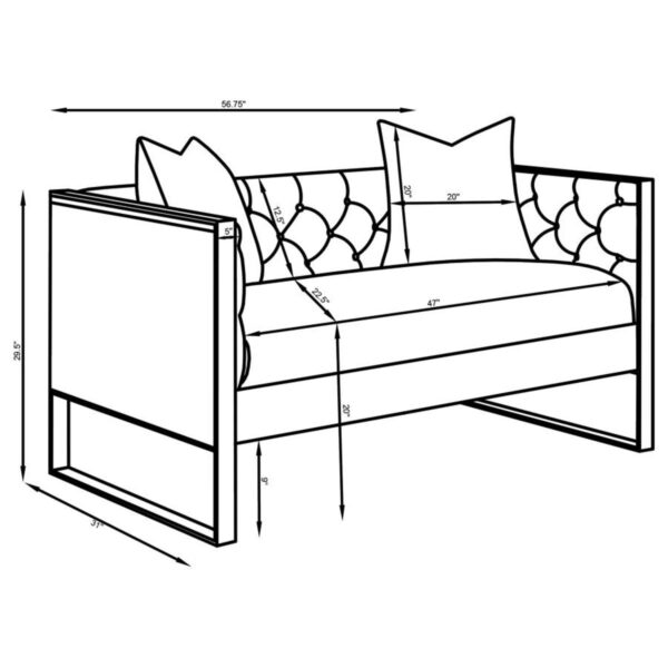 Eastbrook - Velvet Upholstered Tufted Sofa Set - Image 28