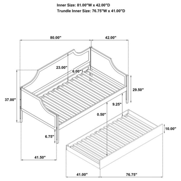 Redding - Wood Twin Daybed With Trundle - Cherry - Image 6