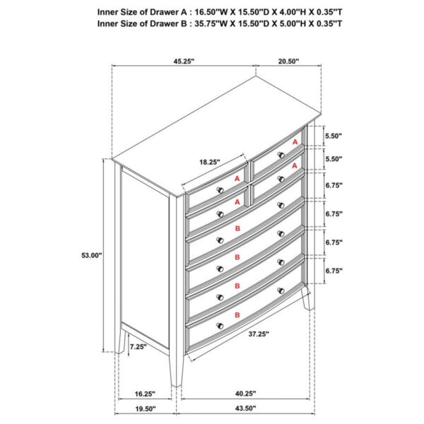 Bexhill - 8-Drawer Chest Of Drawers - White - Image 12