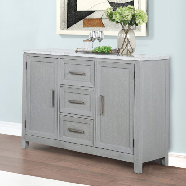 Fiona - Marble Top Dining Buffet / Server - Mist Gray - Image 8