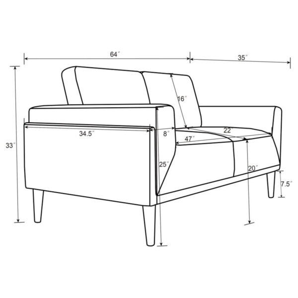 Rilynn - Upholstered Track Arm Sofa Set - Image 46