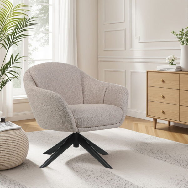 Fleming - Boucle Swivel Lounge Chair - Image 22
