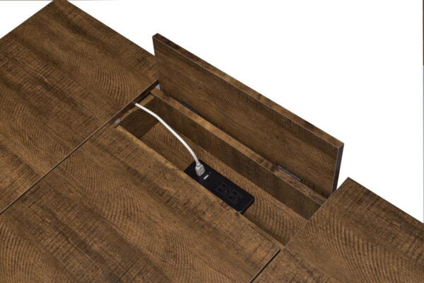 Sheeran - Writing Desk With Storage - Rustic Amber - Image 11
