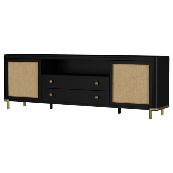 Arini - Rattan Cane 2-Door TV Stand Media Console - Image 17