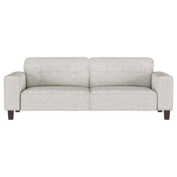 Deerhurst - Upholstered Track Arm Tufted Sofa - Greige - Image 5