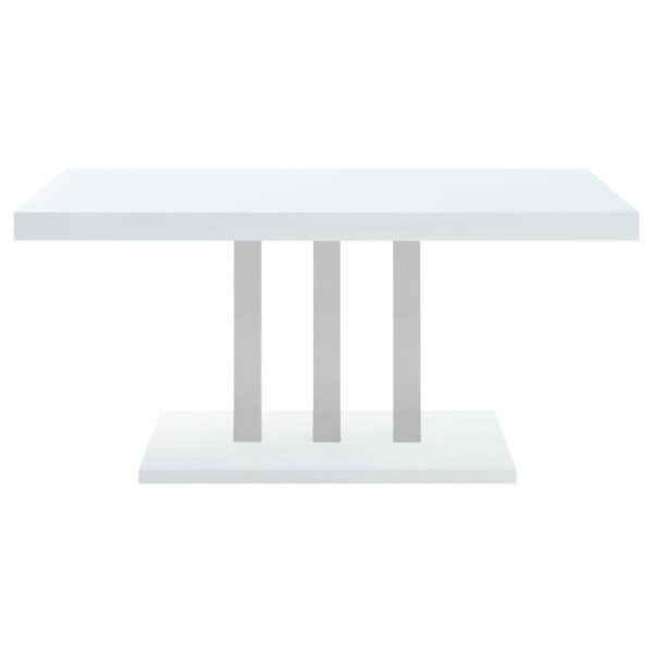 Brooklyn - 5 Piece Rectangular Dining Set - White High Gloss - Image 7