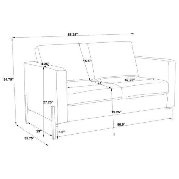 Tilly - Upholstered Track Arm Sofa Set - Image 15