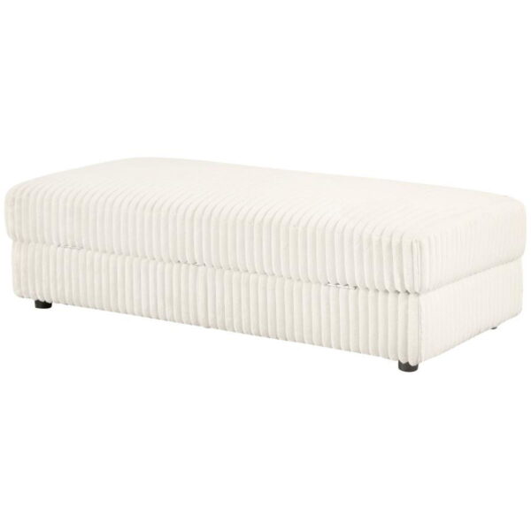 Emberson - Upholstered Rectangular Storage Ottoman - Ivory - Image 3