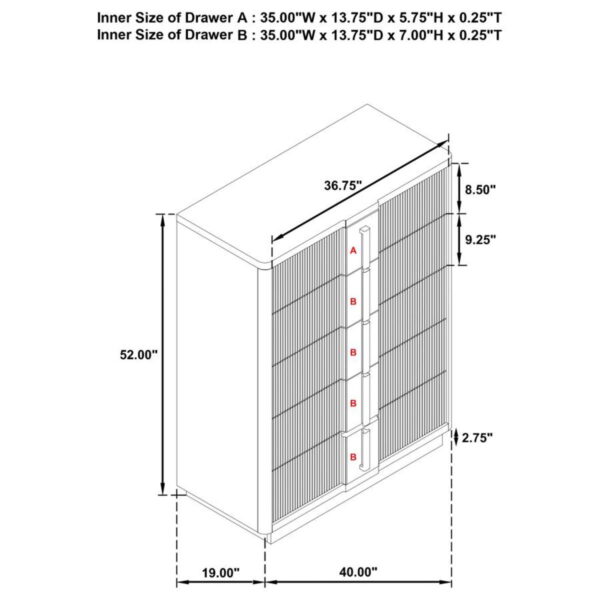 Terrace - 5-Drawer Chest Of Drawers - Ash Brown - Image 10