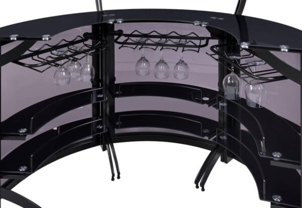 Dallas - 3-Piece Curved Freestanding Home Bar Cabinet - Image 15