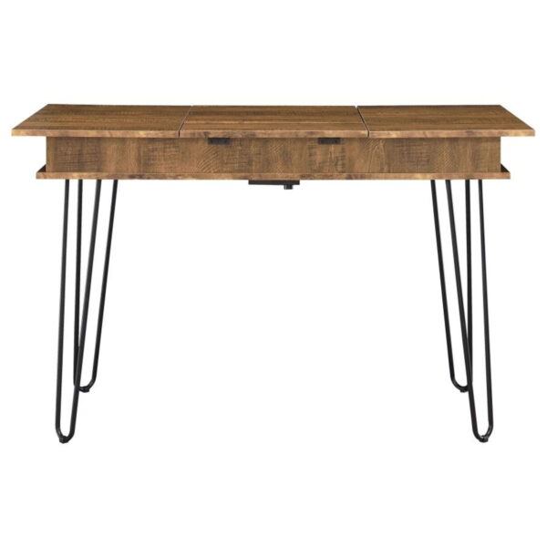 Sheeran - Writing Desk With Storage - Rustic Amber - Image 6