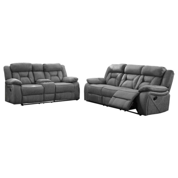 Higgins - Upholstered Motion Reclining Sofa Set - Image 25