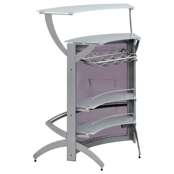 Dallas - 2-Shelf Curved Freestanding Home Bar Cabinet - Image 4