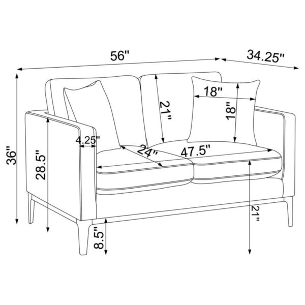 Apperson - Upholstered Track Arm Sofa Set - Image 13