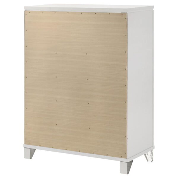 Marmore - 5-Drawer Bedroom Chest Of Drawers - White - Image 9