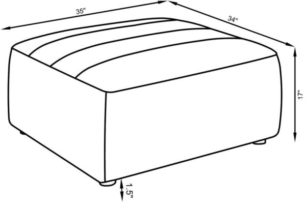 Sunny - Square Upholstered Ottoman - Image 9