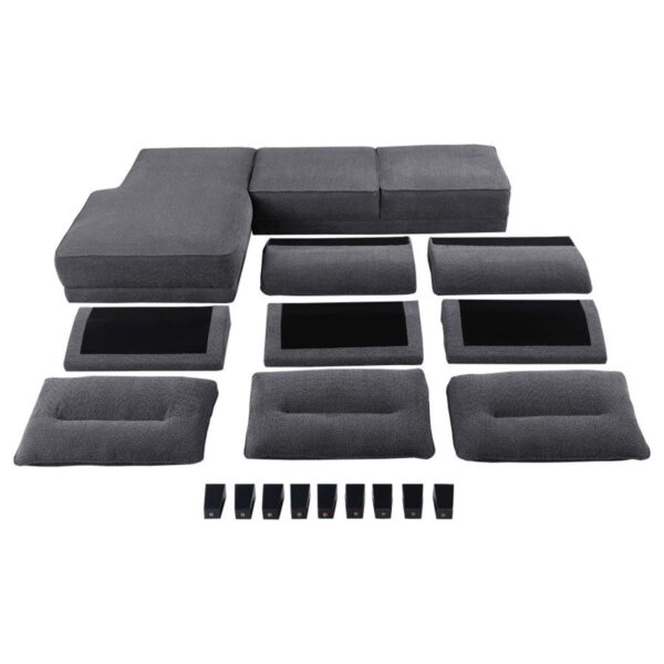 Caspian - Upholstered Curved Arm Chaise Sectional Sofa - Image 13