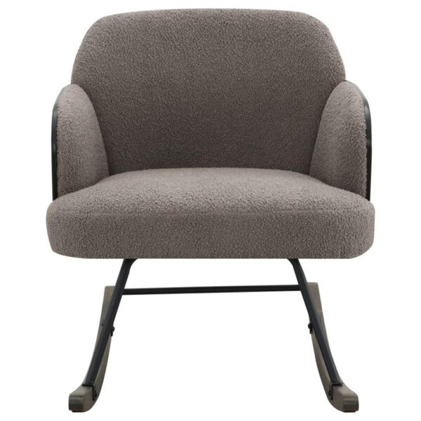 Paige - Boucle Upholstered Mid Back Rocking Chair - Image 4