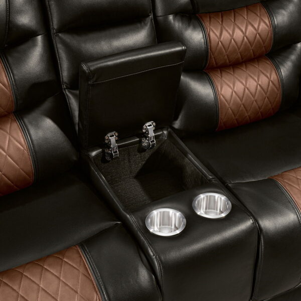 Nikko - Console Loveseat With Dual Recliners - Image 2