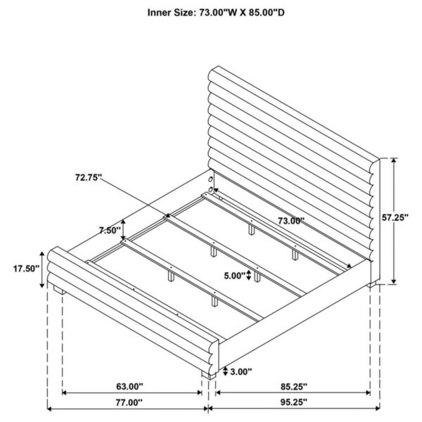 Patricia - Boucle Upholstered Bed - Image 22