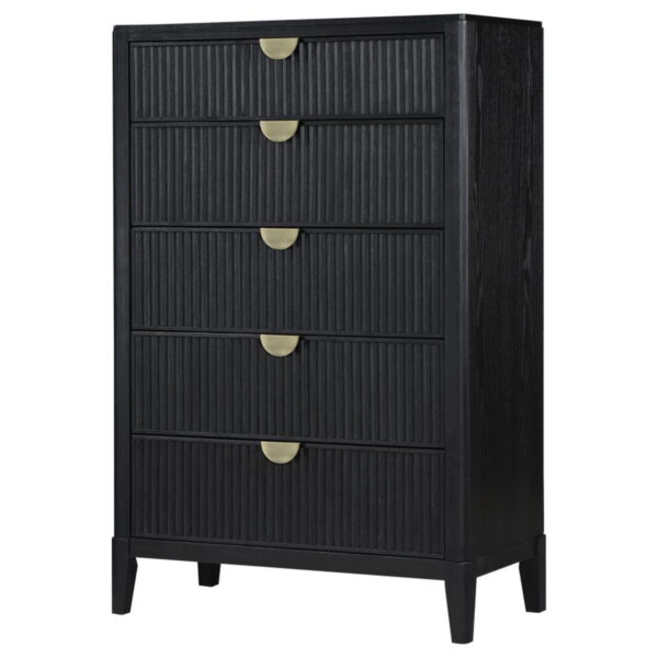 Brookmead - 5-Drawer Bedroom Chest - Black - Image 3