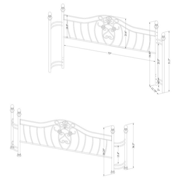 Sydney - Metal Open Frame Bed - Image 3
