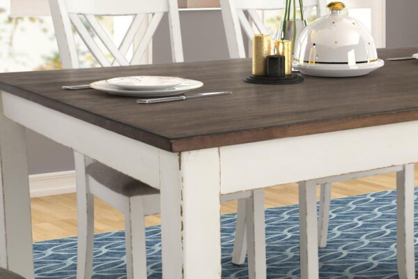 Fortress - 7 Piece Rectangular Dining Set - Vintage Vanilla - Image 6