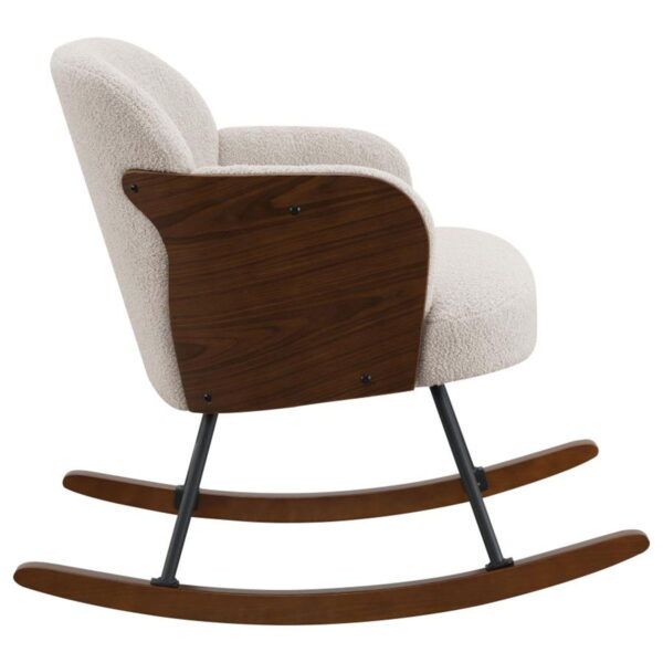 Paige - Boucle Upholstered Mid Back Rocking Chair - Image 12