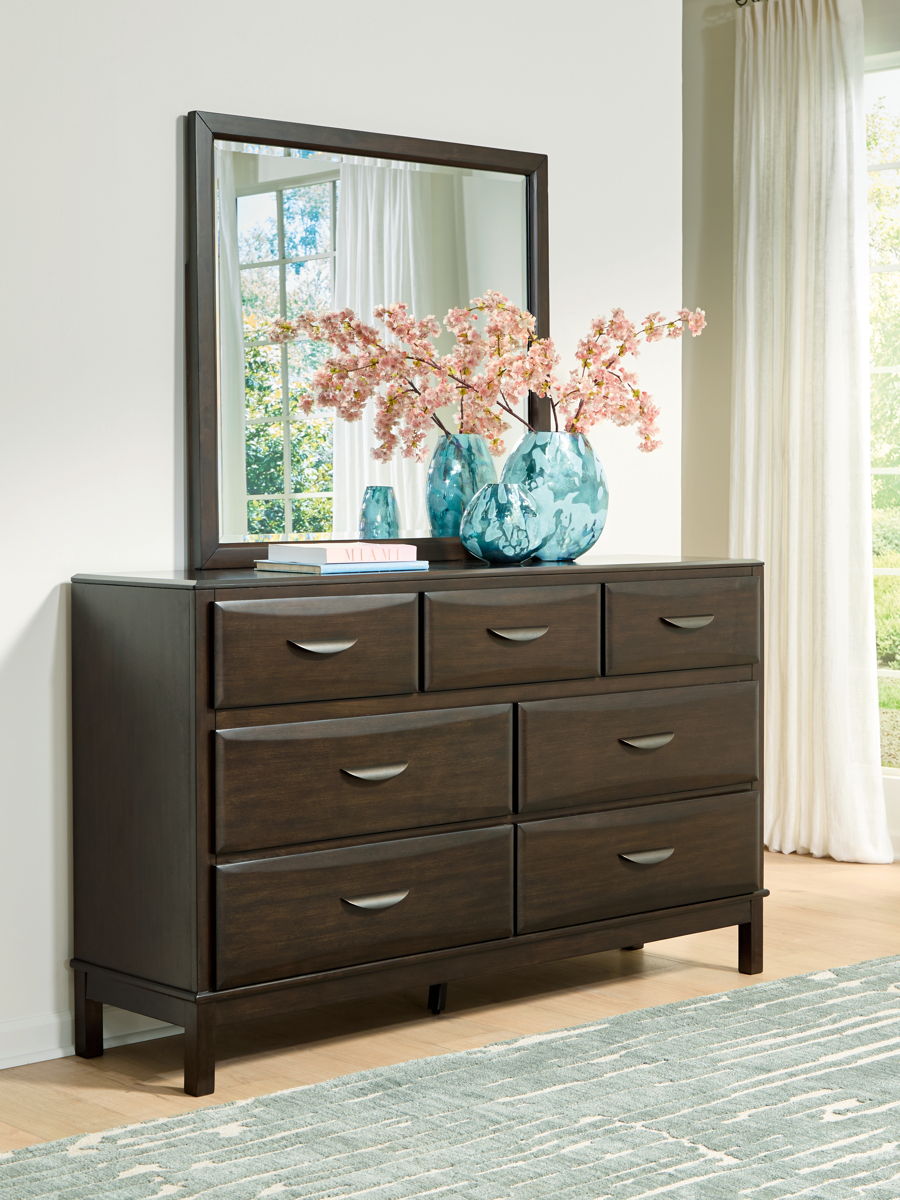 Vanmore - Dresser And Mirror - Dark Brown - Image 4