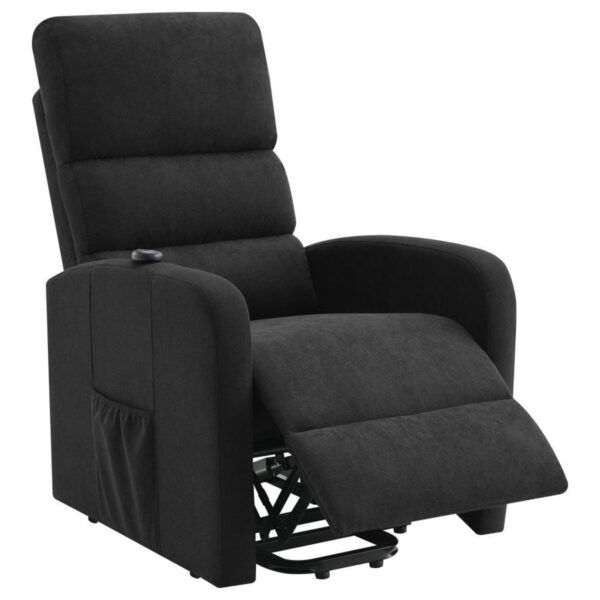 Amsdell - Upholstered Power Lift Recliner With Remote - Black - Image 7