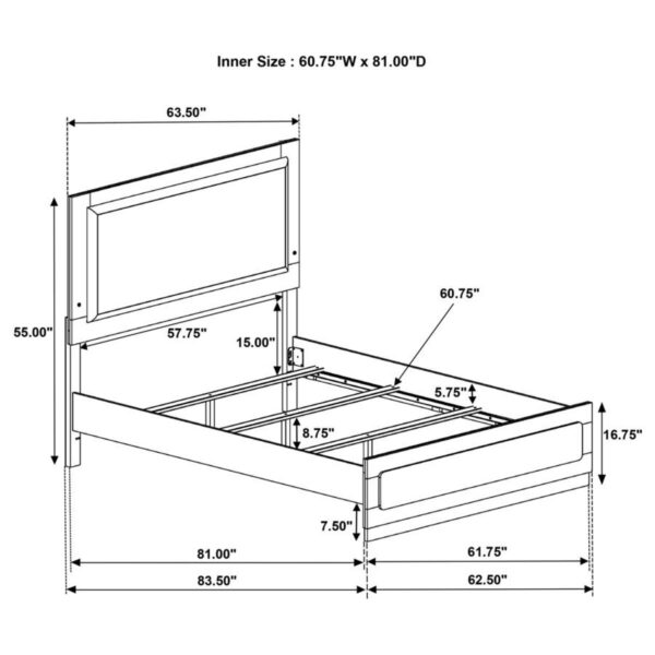 Caraway - Wood LED Panel Bed - Image 42