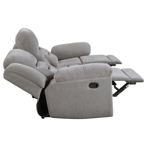 Gilson - Chenille Upholstered Reclining Sofa - Gray - Image 11