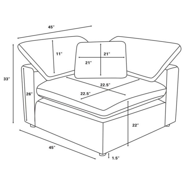 Raleigh - Boucle Upholstered Modular Sectional - Image 39