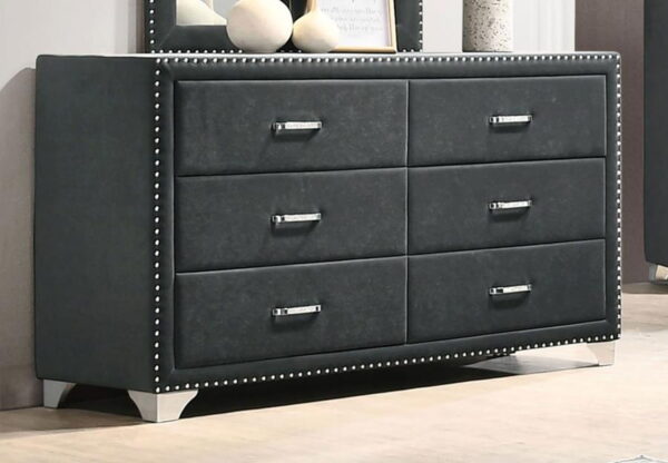 Melody - 6-Drawer Upholstered Dresser - Image 6