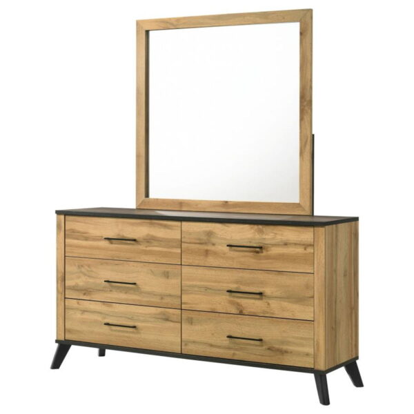 Kaywood - 6-Drawer Dresser And Mirror - Natural Pine - Image 11