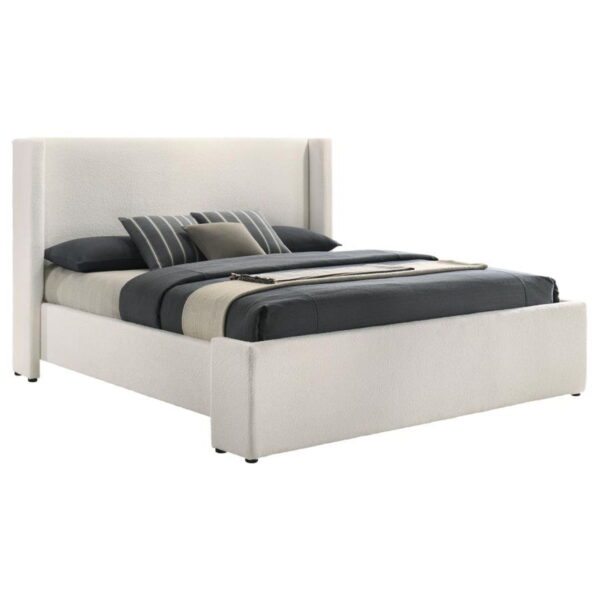 Alamosa - Boucle Upholstered Wingback Bed - Image 4