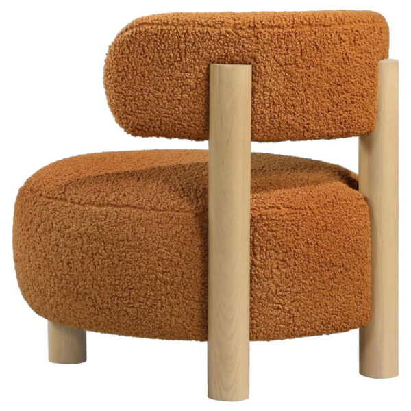 Zonie - Boucle Upholstered Barrel Back Accent Chair - Image 12