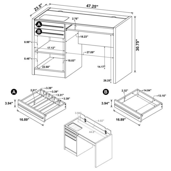 Halston - Office Computer Desk - Image 17